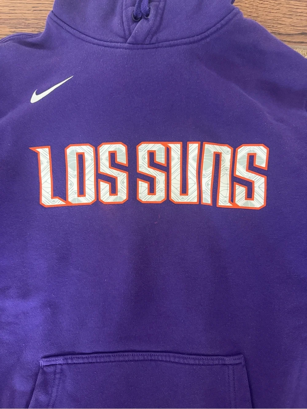 Nike Purple NBA Pullover Hoodie with Orange Accents